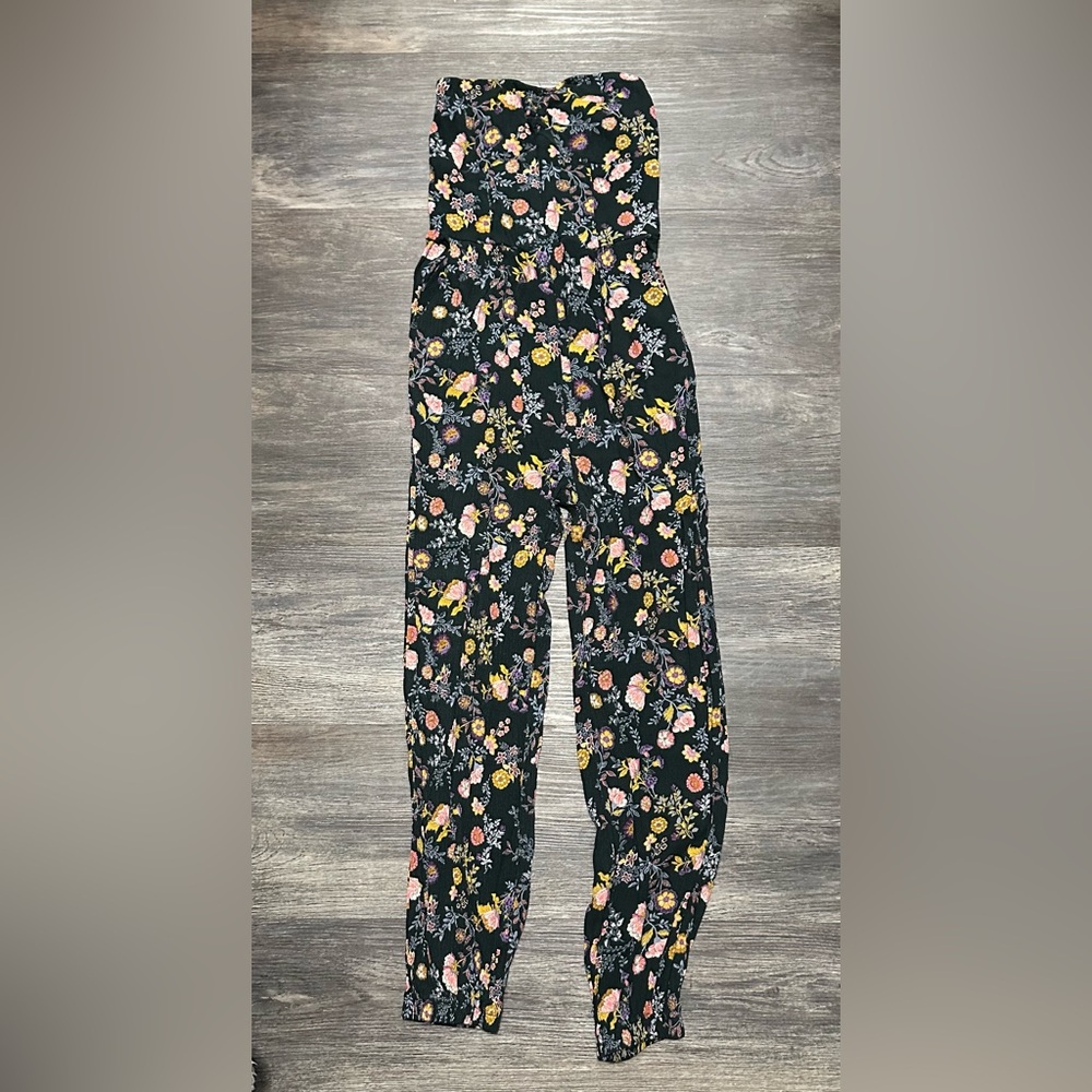 Floral Strapless Jumpsuit